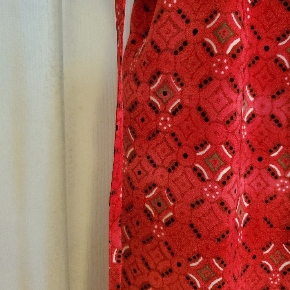 RED WRAP SKIRT S SMALL - Picture 5 of 8